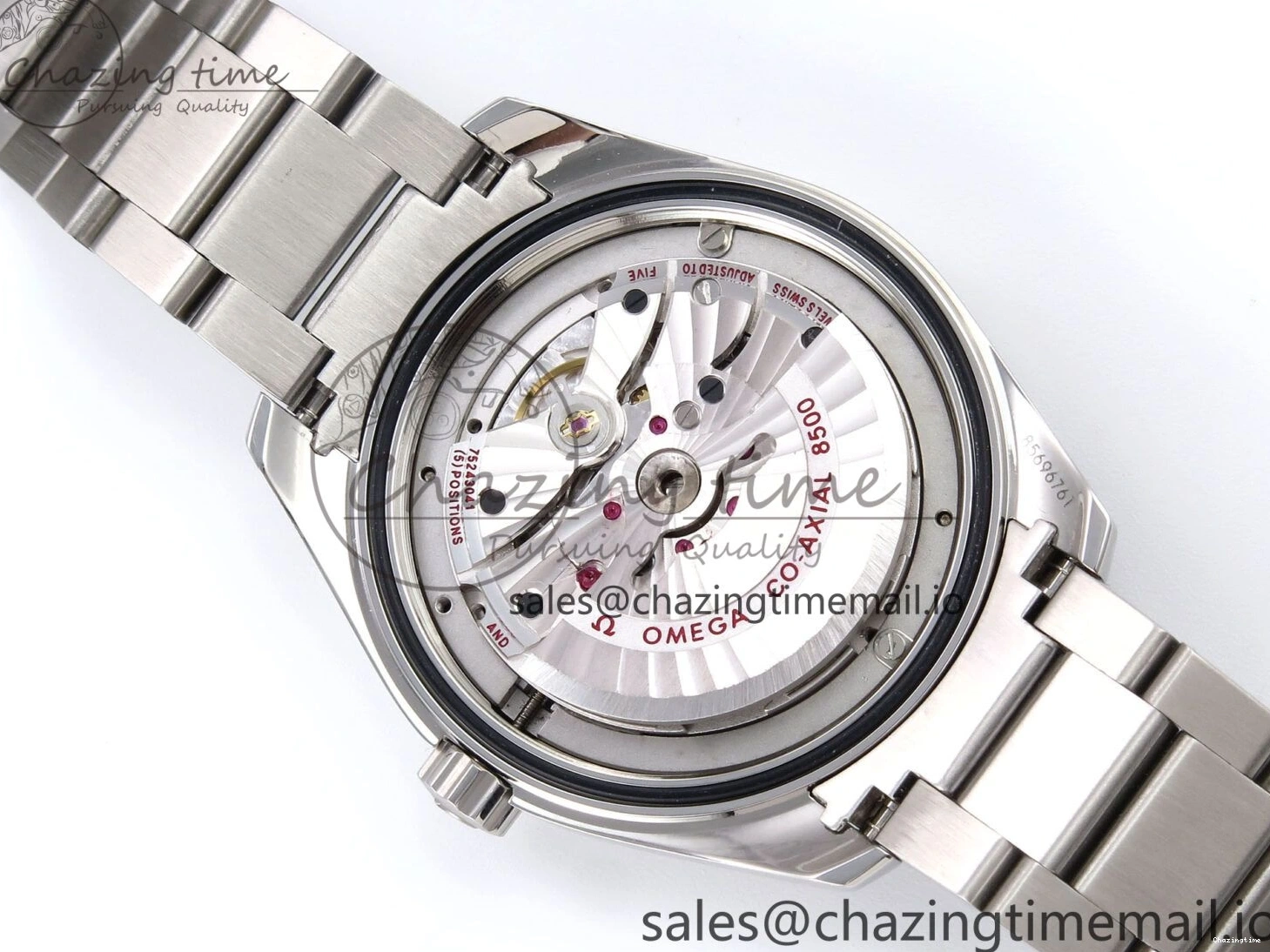 0508 Snug Aqua Terra 150M GMT OMF 1:1 Best Edition White RG Textured Dial on SS Bracelet A 7714